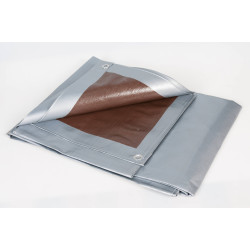 Plandeka srebrno-brązowa...