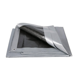 Plandeka srebrno-czarna...